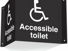 Accessible Toilet Projecting Signs